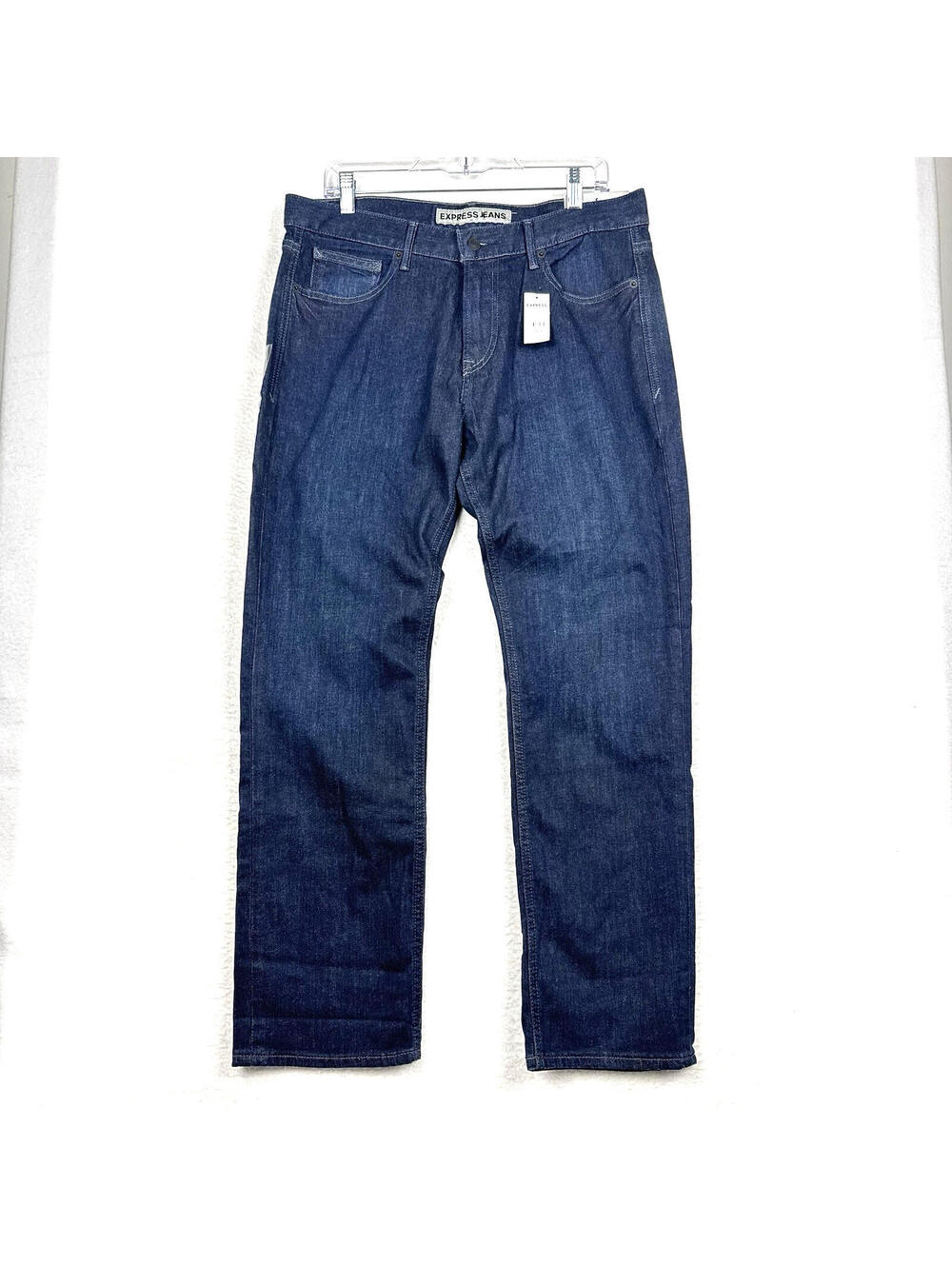 NEW Express Kingston 33x30 Straight Leg Clasic Fit Dark Wash Denim Jeans Y2K